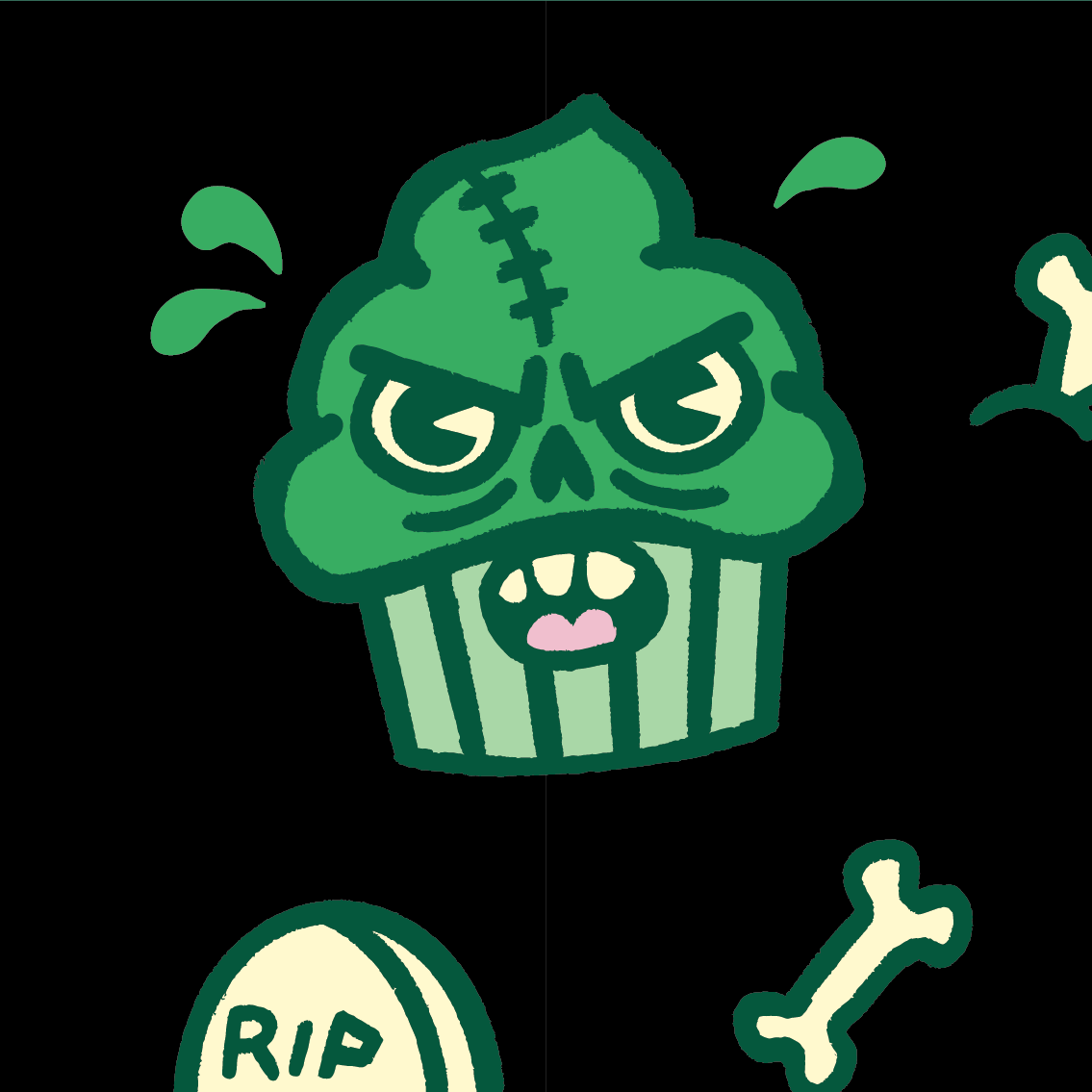 Zombie Cupcake Socks