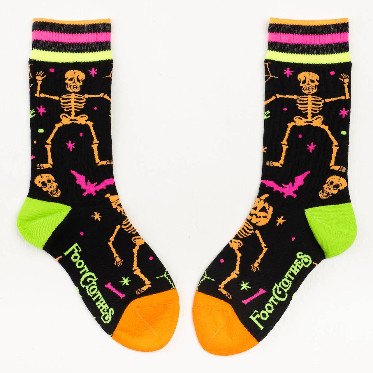 Rave Skeletons UV Reactive Socks