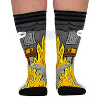 This is Fine: Noir Edition Socks