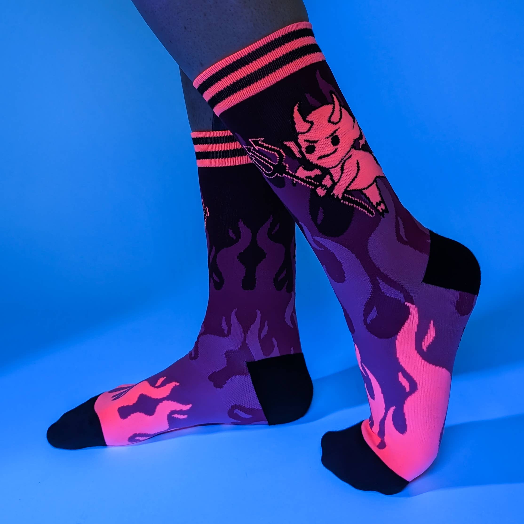 Hot as Heck (UV Reactive) FootClothes x DWYBO Socks