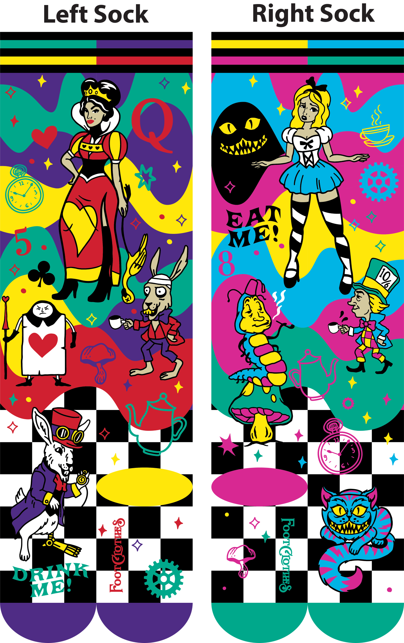 Down the Rabbit Hole Knee High Socks