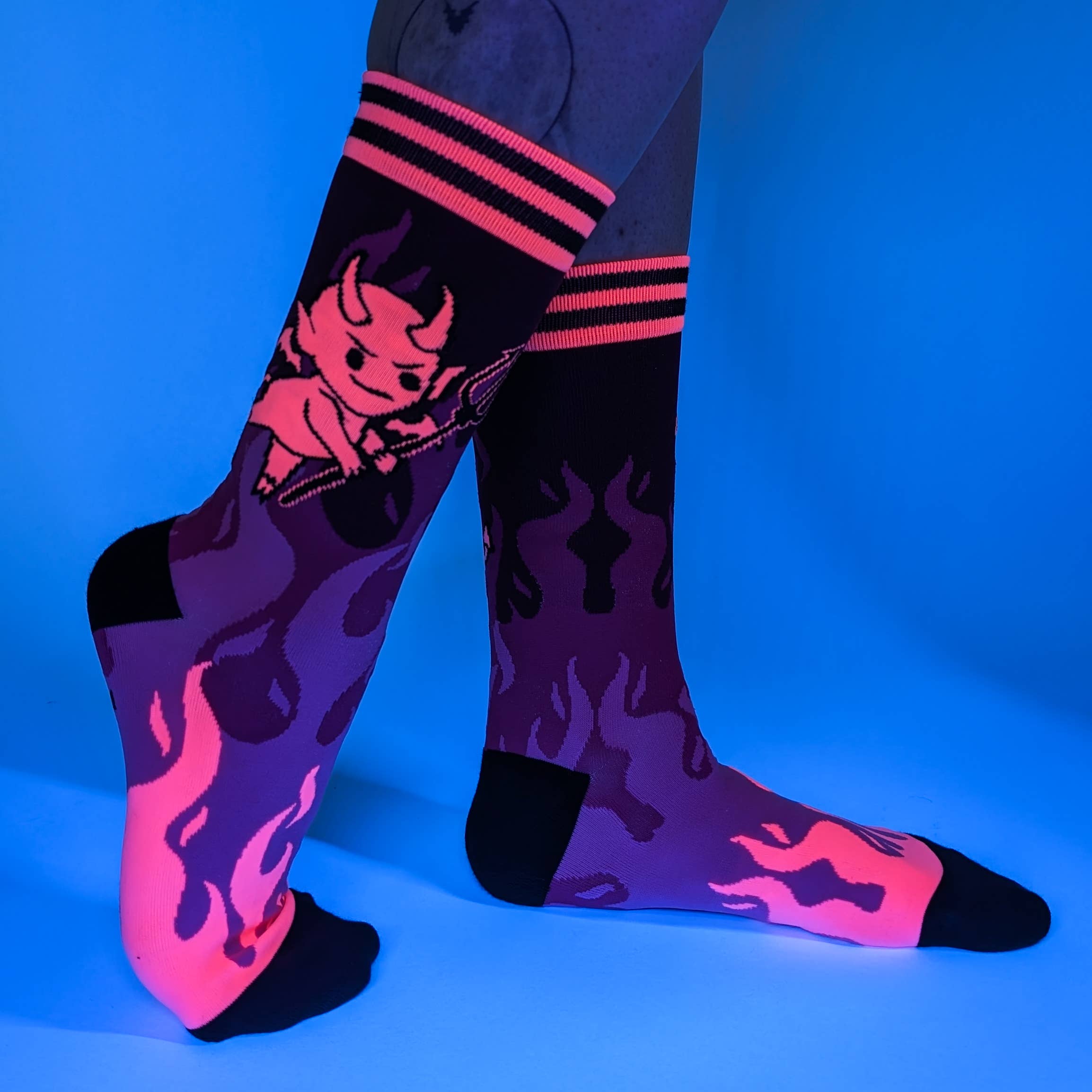 Hot as Heck (UV Reactive) FootClothes x DWYBO Socks