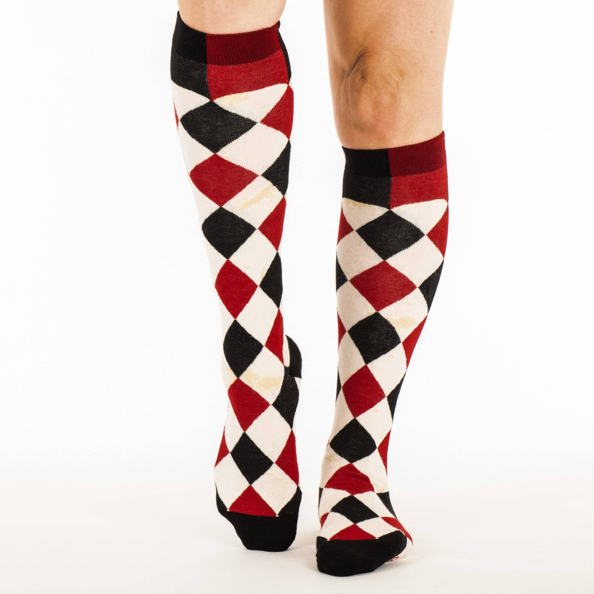 Haunting Harlequin Knee High Socks