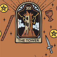 The Tower Tarot Nouveau Socks