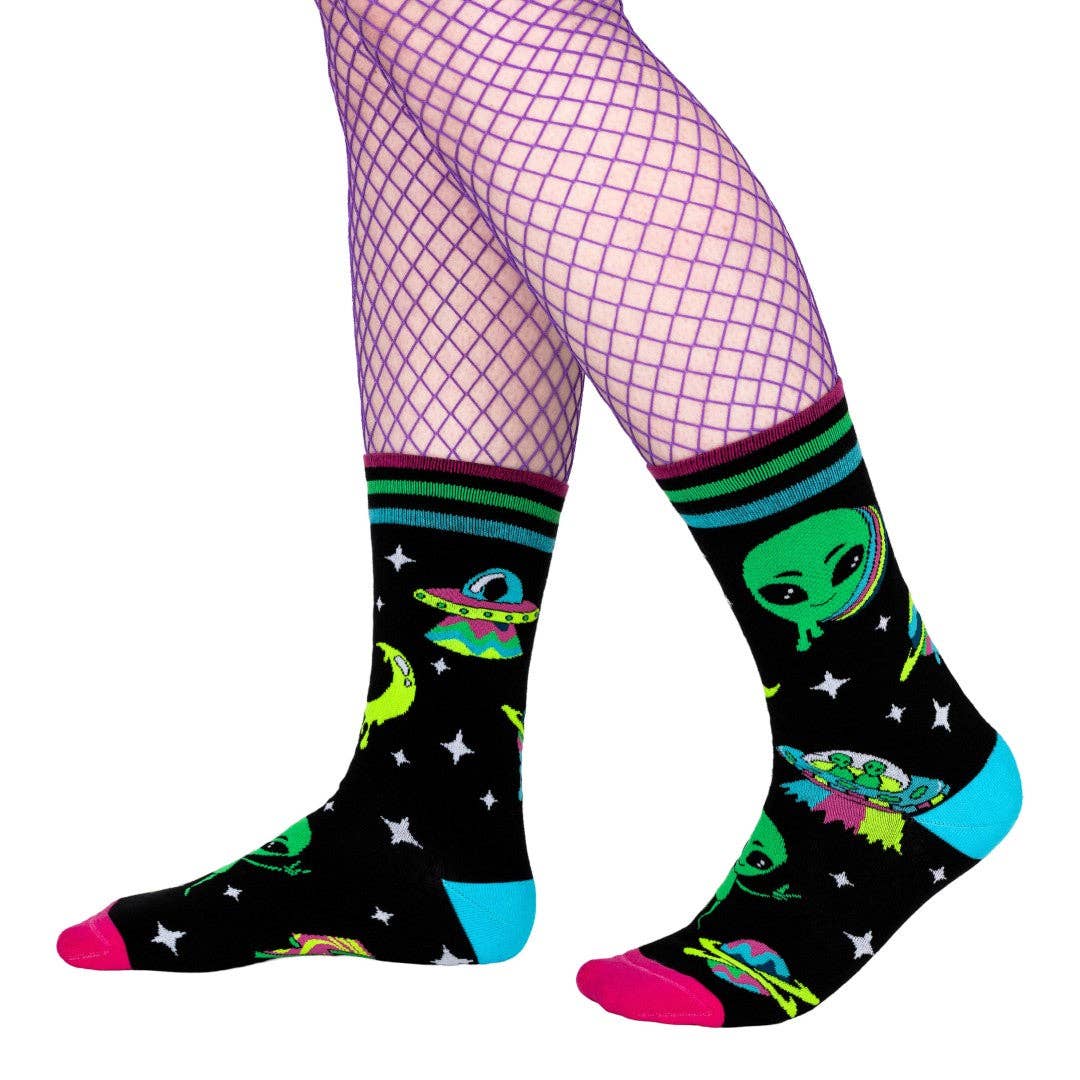 Spaced Out Alien Socks