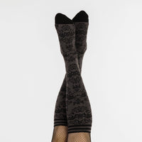 Bat Damask Knee High Socks
