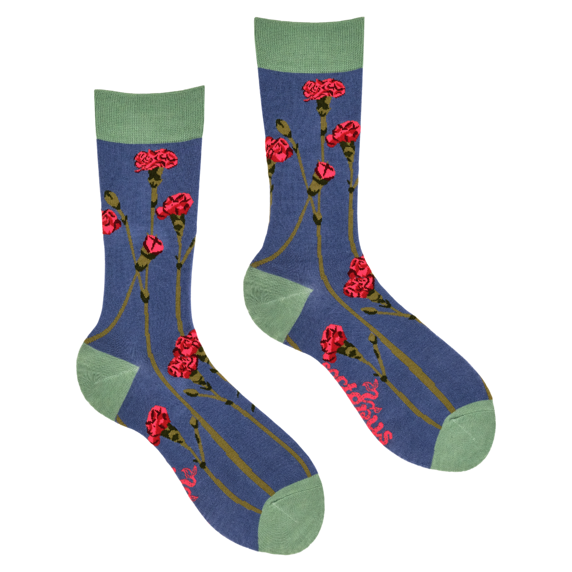 Carnations Floral Bamboo Socks