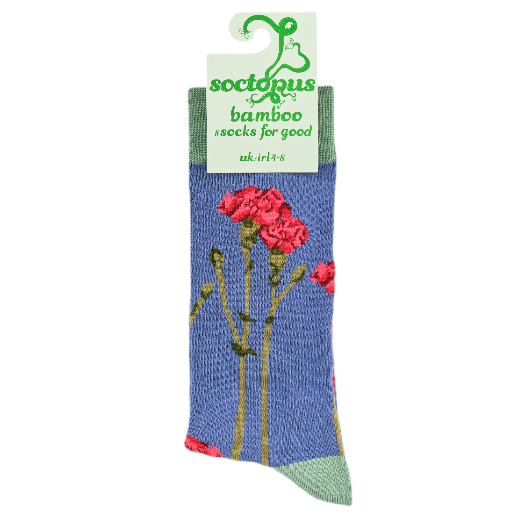 Carnations Floral Bamboo Socks
