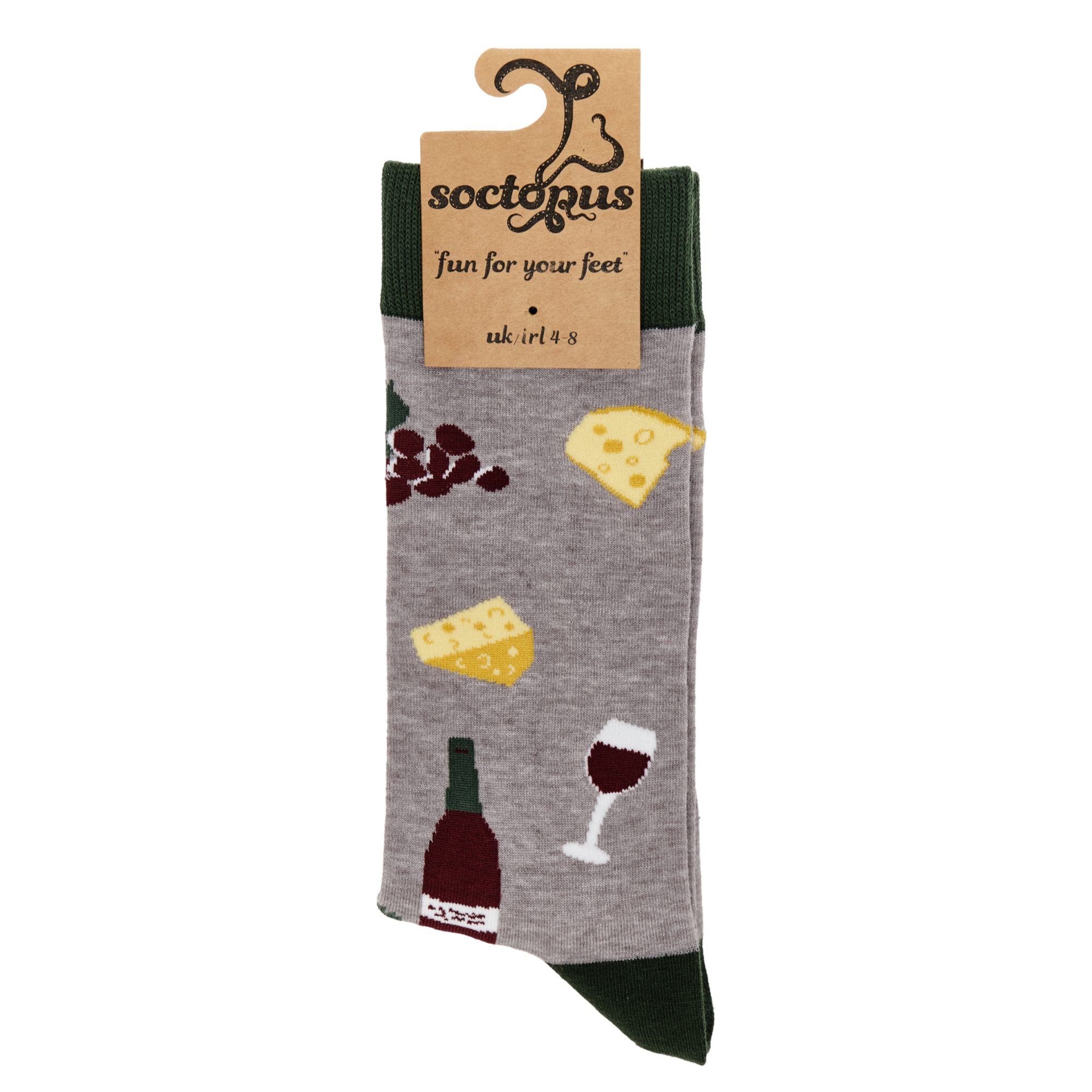 Charcuterie Socks - Cheese and Wine