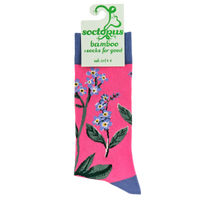 Forget Me Nots Floral Bamboo Socks