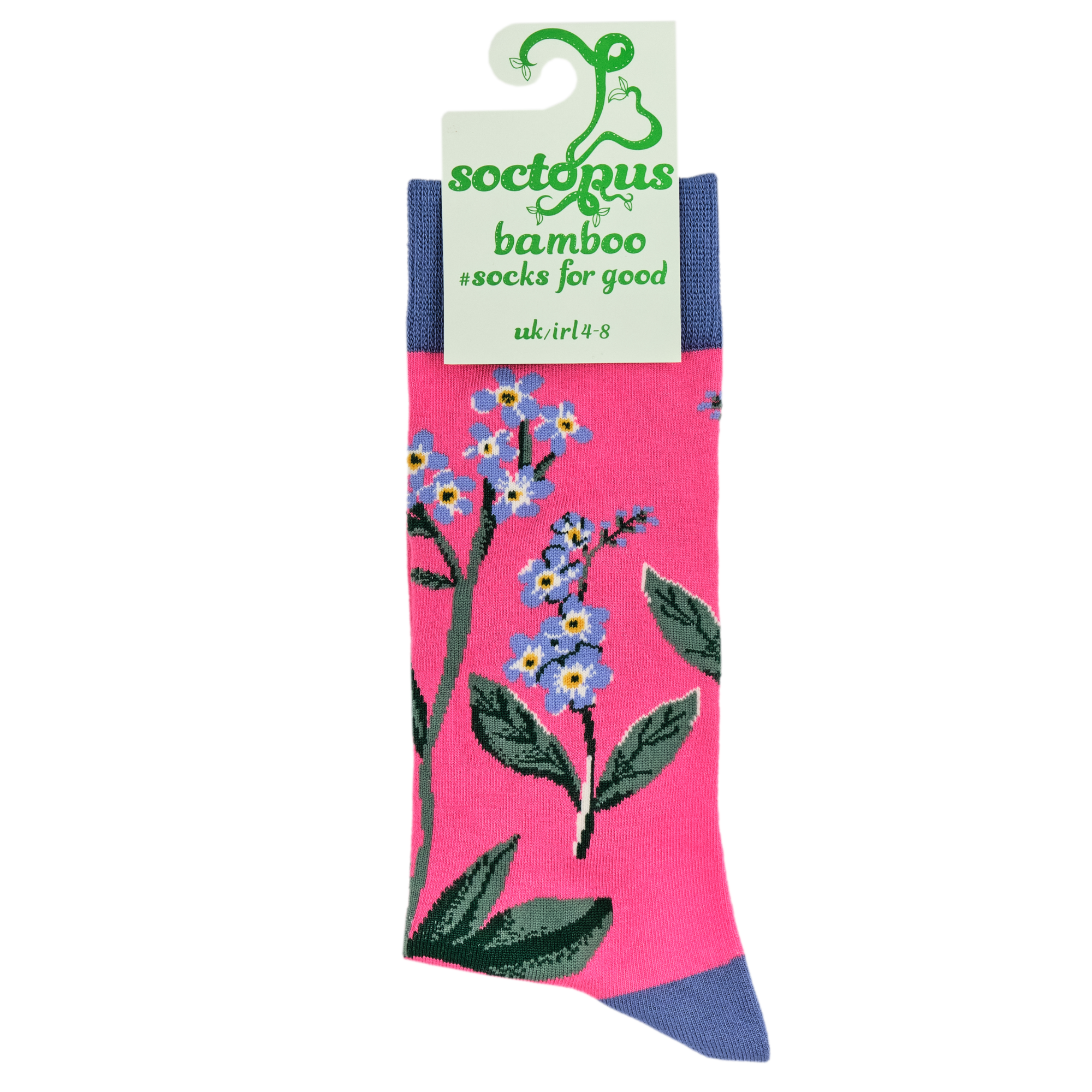 Forget Me Nots Floral Bamboo Socks