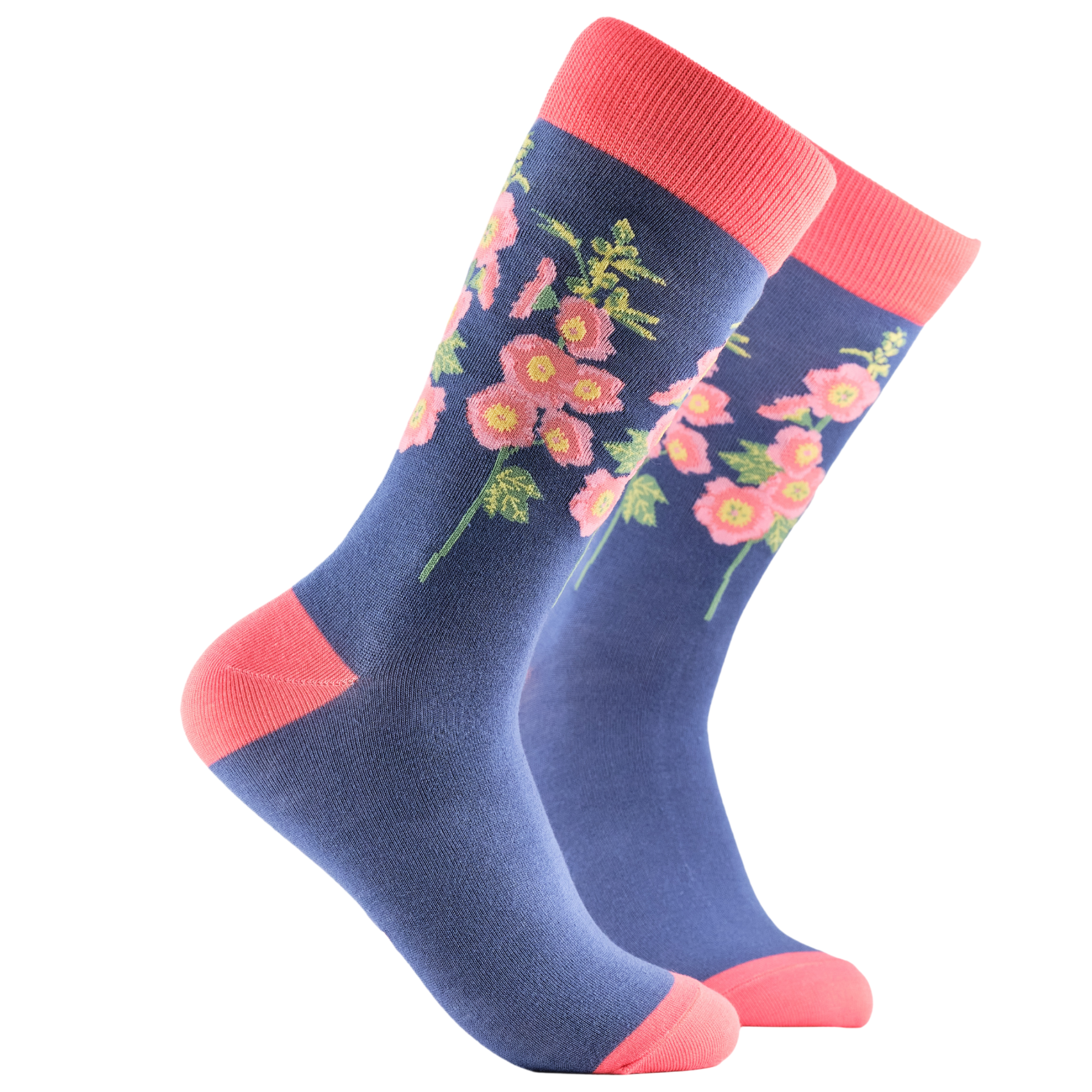 Hollyhocks Floral Bamboo Socks