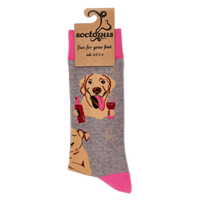 Labrador Socks - Lab In Wine
