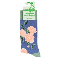 Rose Floral Bamboo Socks