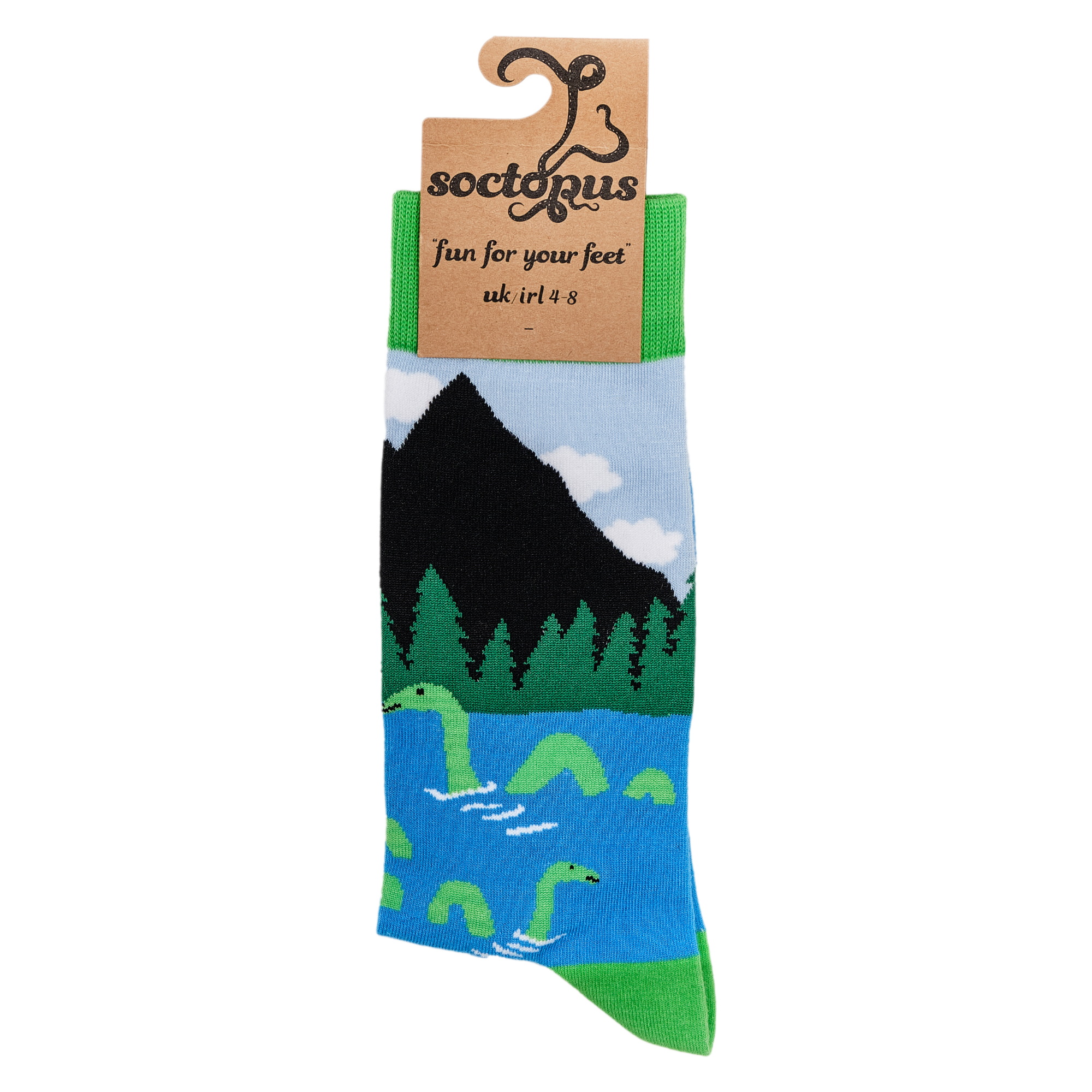 Loch Ness Monster Socks - Sock Ness Monster (XS-SIZE)